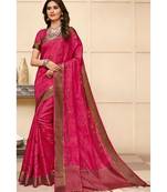 Magenta tussar silk sarees