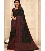 Black tussar silk sarees