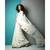 White Cotton Saree With PomPom