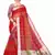 Red Woven Cotton Saree With Blouse
