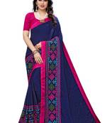 Beautiful Multicolor Embroidery Ari Work With Real Mirror Saree with Blouse