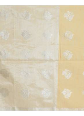 Orange Woven Tissue Saree With Blouse 4