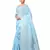 Light blue woven tissue saree with blouse
