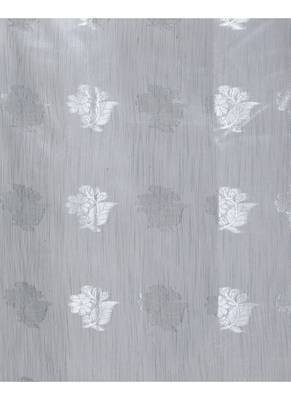 Grey Woven Tissue Saree With Blouse 4