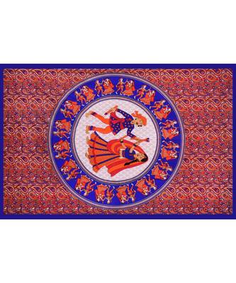 Sanganeri Printed Traditional Single Cotton Bedsheet With 1 Pillow cover 2