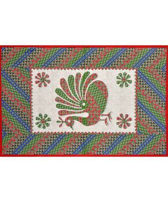 Sanganeri Printed Traditional Single Cotton Bedsheet With 1 Pillow cover 2