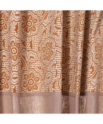 Off White Rust 100% Cotton curtain 3