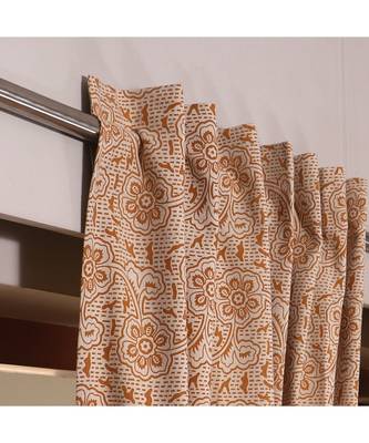 Off White Rust 100% Cotton curtain 4