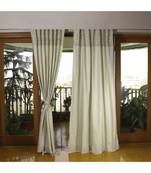 Off White Mehandi Green 100% Cotton curtain