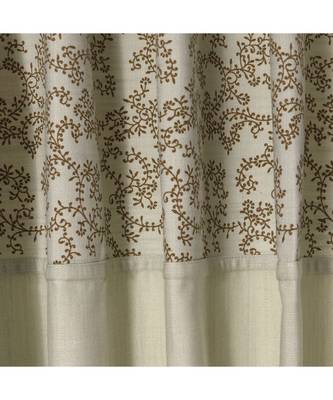 Off White Mehandi Green 100% Cotton curtain 3
