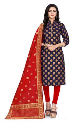 Navy-blue brocade brocade salwar 1