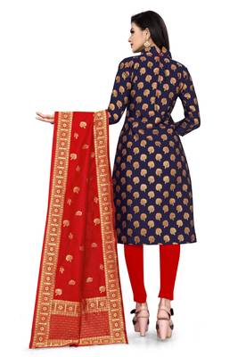 Navy-blue brocade brocade salwar 2