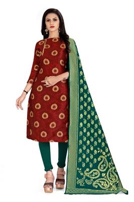 Maroon brocade brocade salwar 1