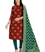 Maroon brocade brocade salwar