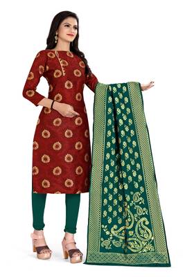 Maroon brocade brocade salwar 4