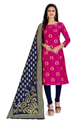 Dark-pink brocade brocade salwar 1