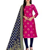 Dark-pink brocade brocade salwar
