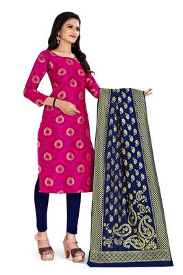 Dark-pink brocade brocade salwar 4