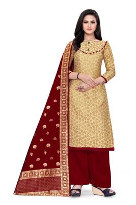 Beige brocade brocade salwar 1