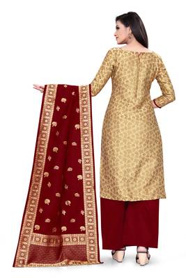 Beige brocade brocade salwar 2