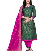 Dark-green brocade brocade salwar