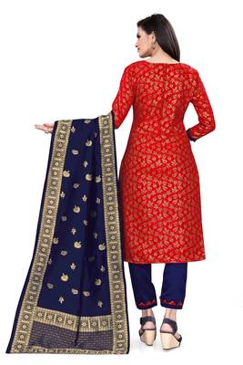 Red brocade brocade salwar 2