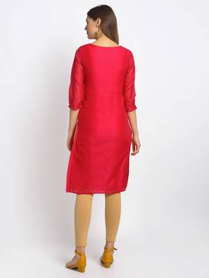 Red printed cotton kurtas-and-kurtis 2