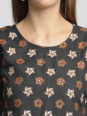 Blue printed rayon kurtas-and-kurtis 4