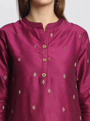 Purple printed cotton kurtas-and-kurtis 4