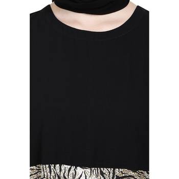 Animal printed dual colored abaya 6