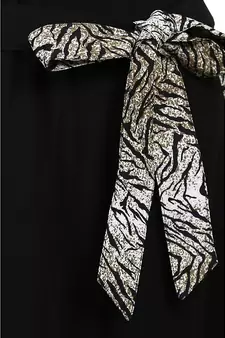 Animal printed dual colored casual abaya