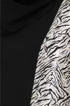 Dual colored casual abaya with Animal print