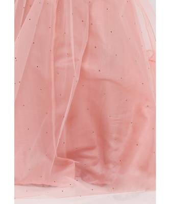 Girl'S Net Light-Pink Lehenga Choli 4