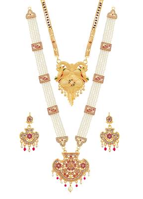 Gold mother of pearl jewellery
 1