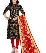 Black brocade brocade salwar