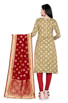 Beige brocade brocade salwar 2