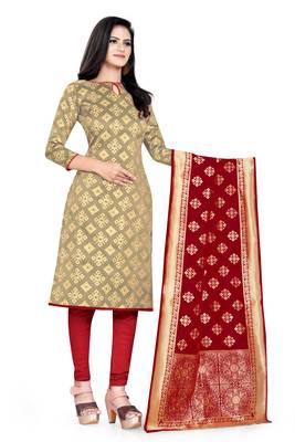 Beige brocade brocade salwar 3