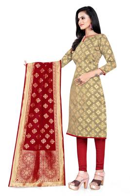 Beige brocade brocade salwar 4