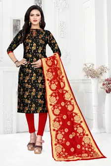 Black brocade brocade salwar
