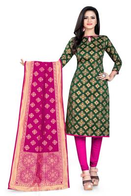 Dark-green brocade brocade salwar 1