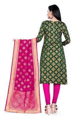 Dark-green brocade brocade salwar 2