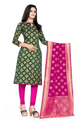Dark-green brocade brocade salwar 3