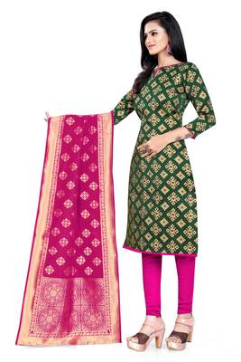 Dark-green brocade brocade salwar 4
