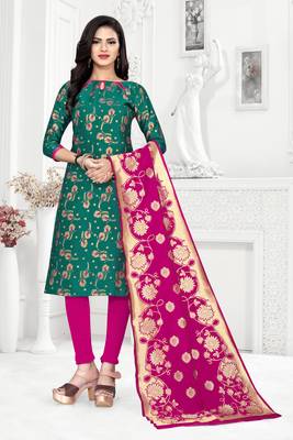 Green brocade brocade salwar 5