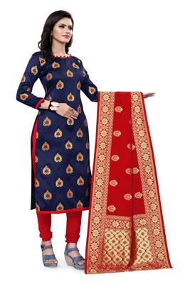 Navy-Blue Brocade Brocade Salwar 3