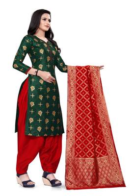 Dark-green brocade brocade salwar 3