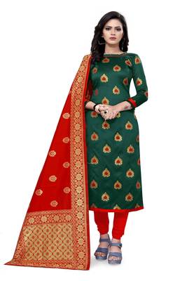 Dark-green brocade brocade salwar 1