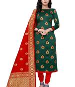 Dark-green brocade brocade salwar