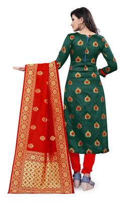Dark-green brocade brocade salwar 2