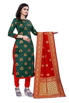 Dark-green brocade brocade salwar 3